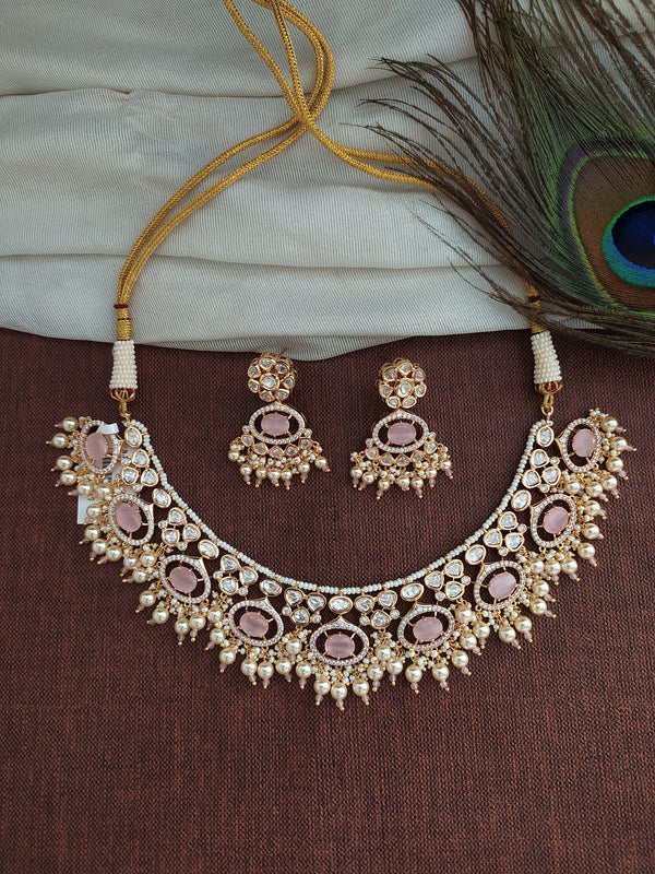 Kavya Polki And Diamond Necklace – Tyaani Jewellery LLP